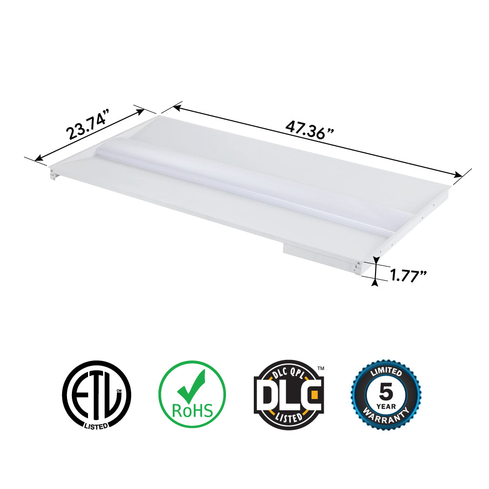 Euri Lighting Slim Troffer – 2x4 – 33W / 3000K - ETF24-50W103SW-2 product image