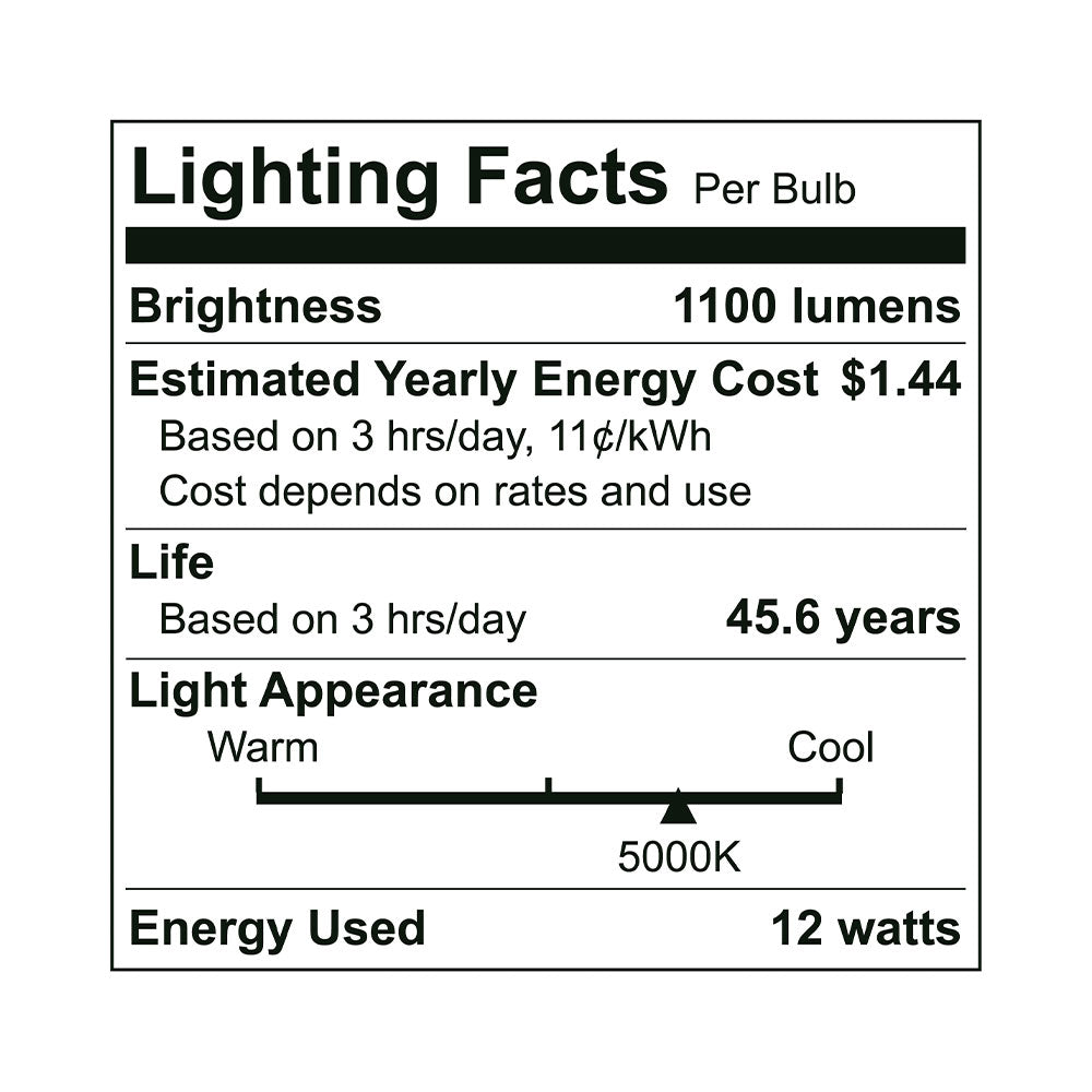 Euri Lighting Pl Vertical – Standard – 26W - EPL-2150HV specification image