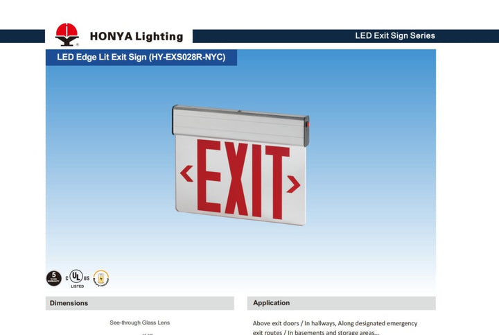 LED Exit Sign (NYC Approved) installation view
