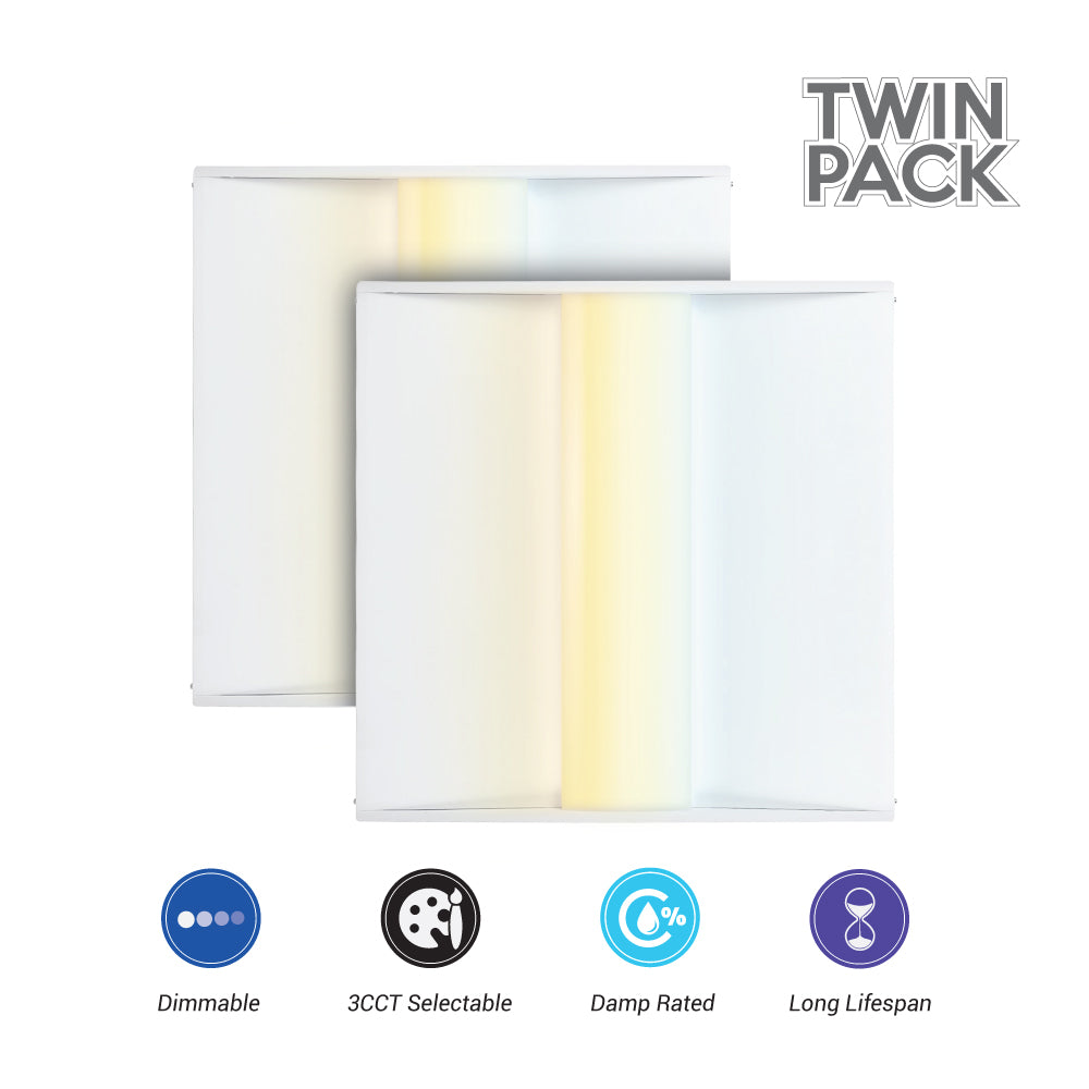 Euri Lighting Slim Troffer – 2x2 – 25W / 3000K - ETF22-35W103SW-2 product image
