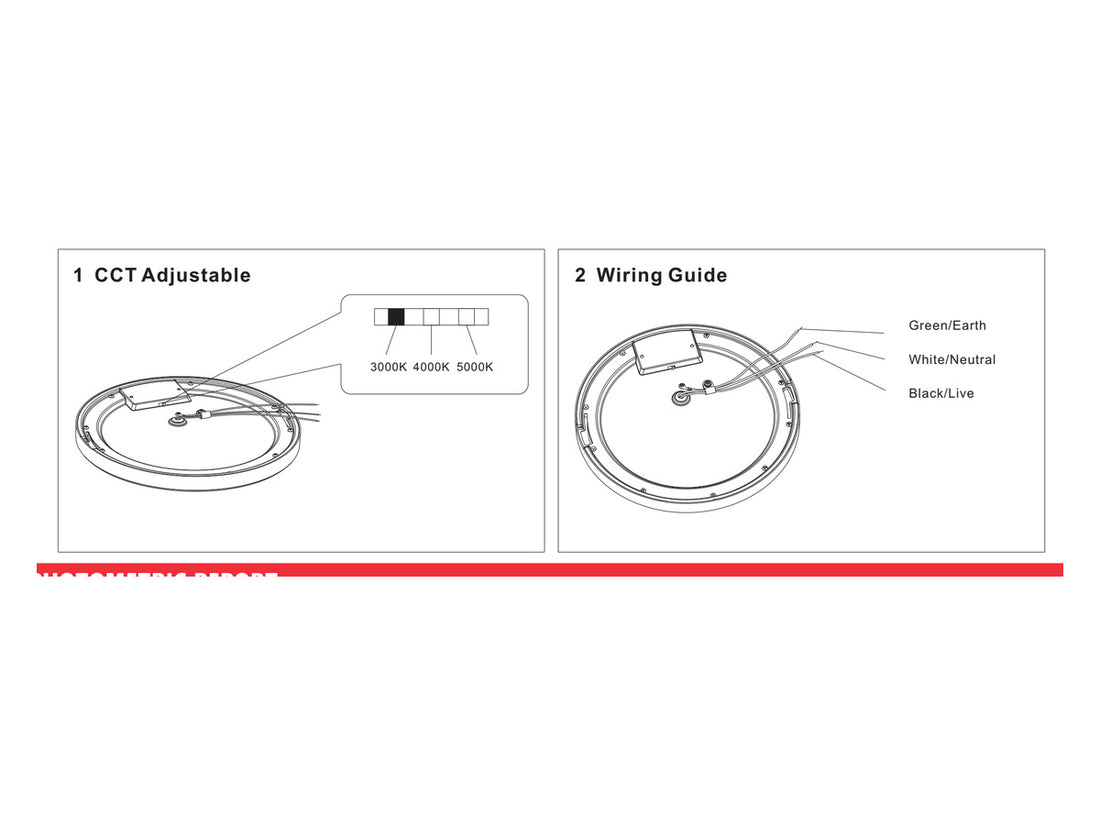 Honya HY-SMD-R5-10W-3CCT LED Surface Mount Downlight Installation Detail