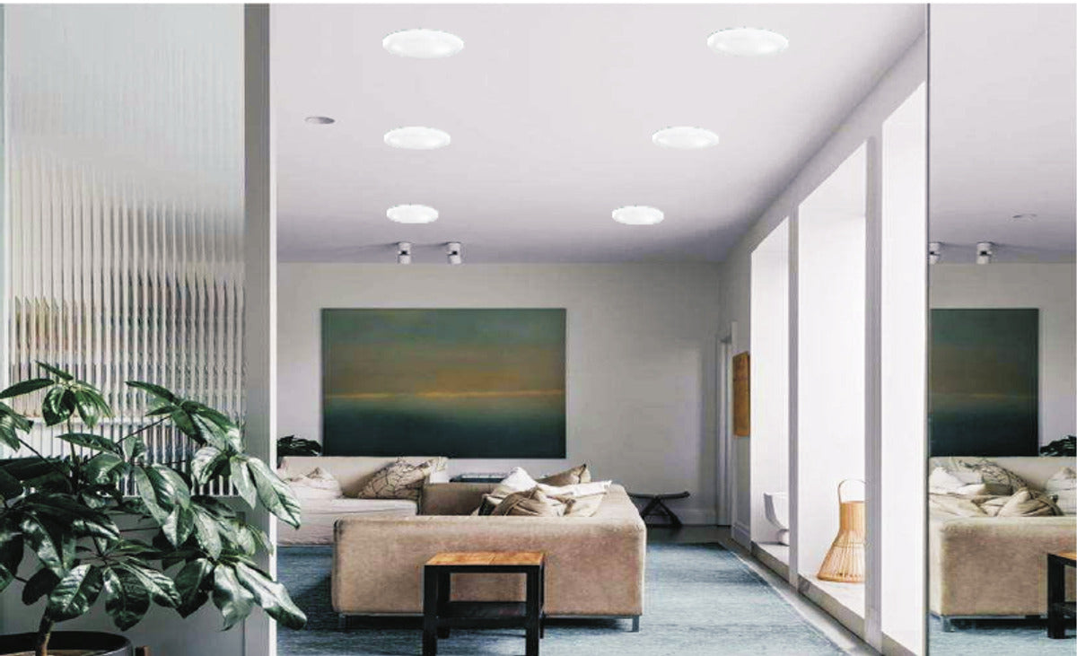 Illustrative residential room scene for Honya disk light applications
