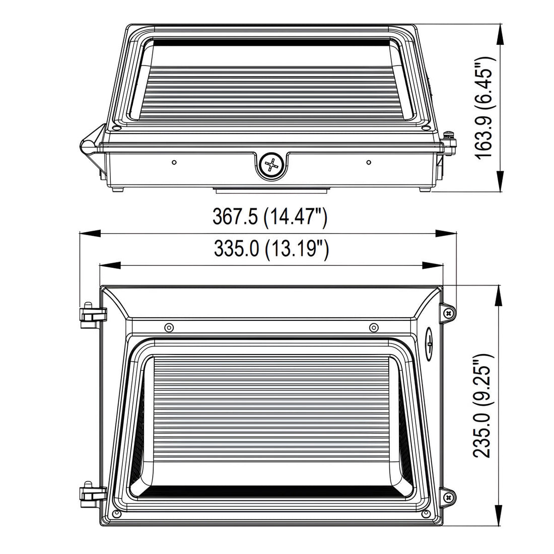 JEE LED WP09 Wall Pack 60/90/100/120W Selectable 3CCT 120-277V Photocell product image 2