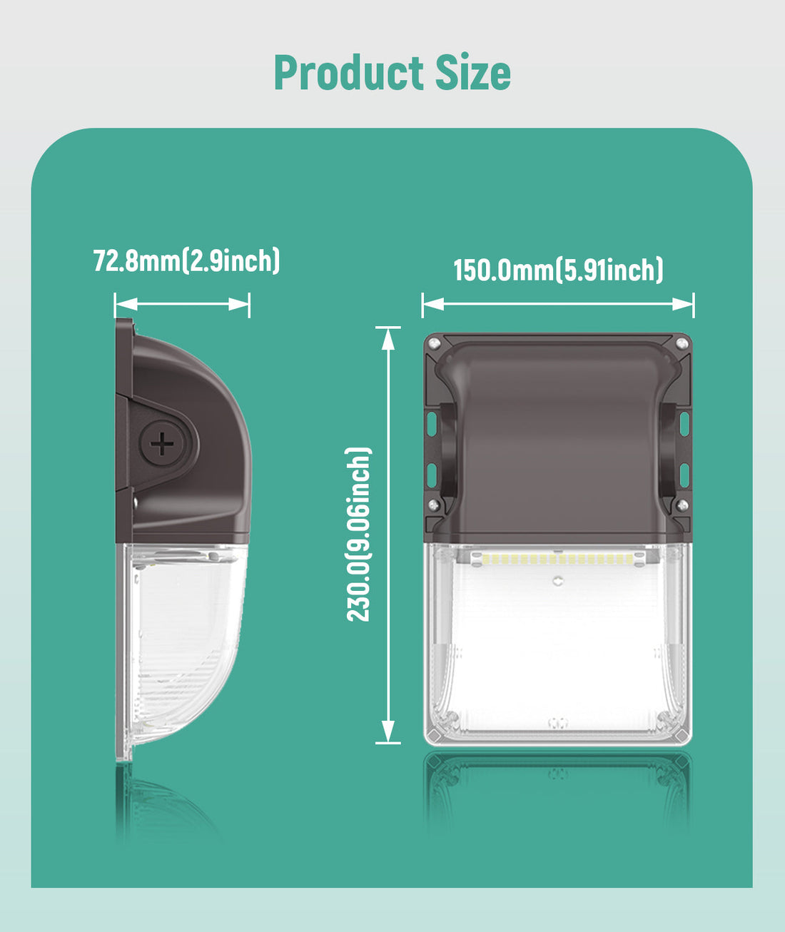 JEE LED WP10 Wall Pack 15/20/30W Selectable 3CCT 120-277V Photocell product image