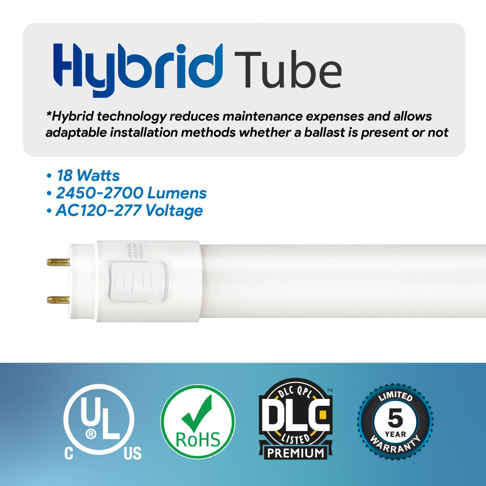 LED T8 32W Dim Dlc Type A+B - ET8-18W50SH installation view