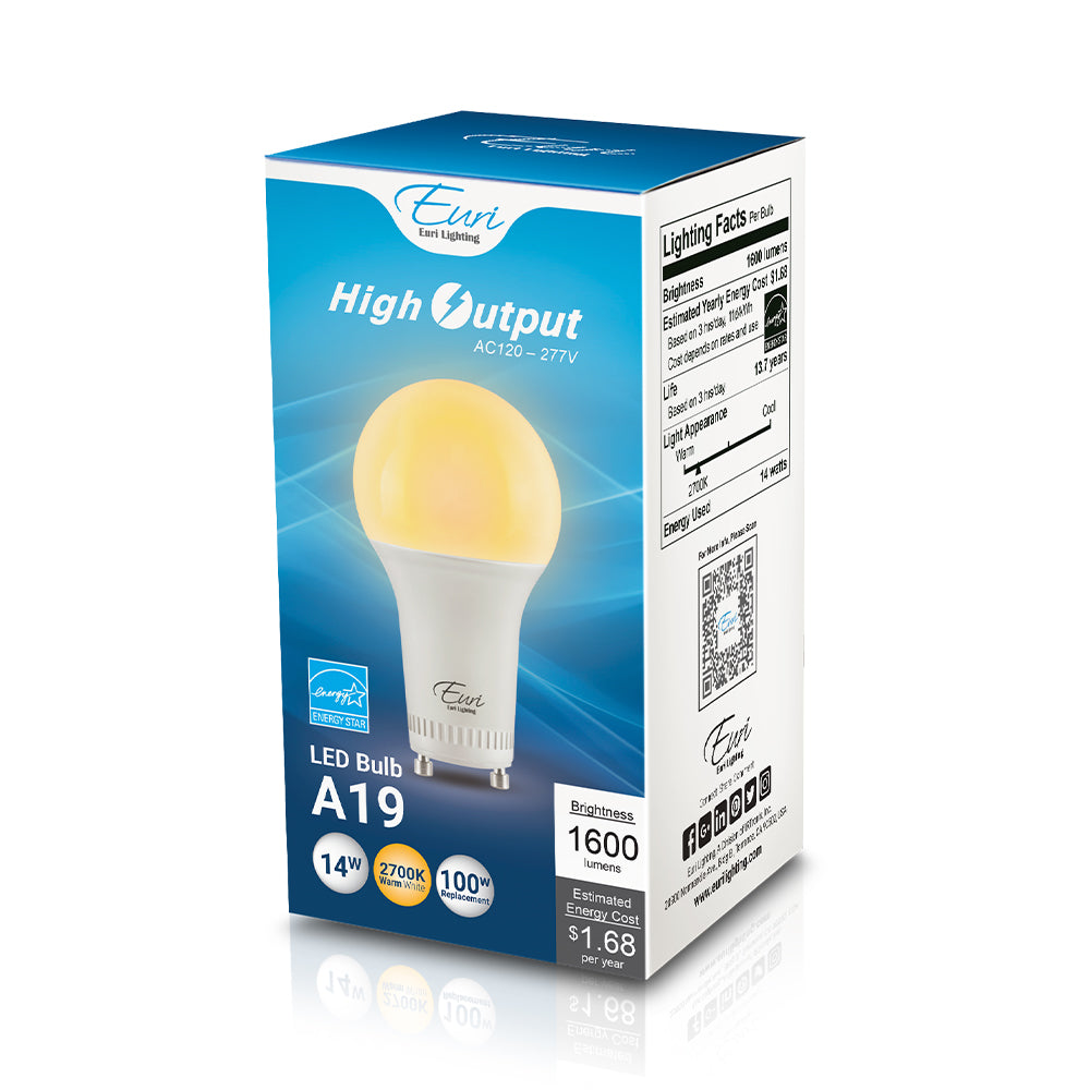 LED A19 100W Dim Energy Star - EA19-14W1120EGV packaging image