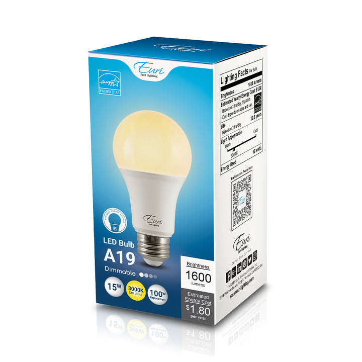 LED A19 100W Dim Energy Star - EA19-15W2000E packaging image