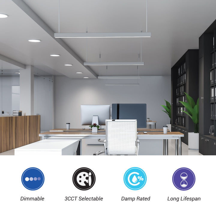 LED 4Ft Up Down Fixture 3Cct Dual Tune Dlc - EUD4-50W103SW-S installation view