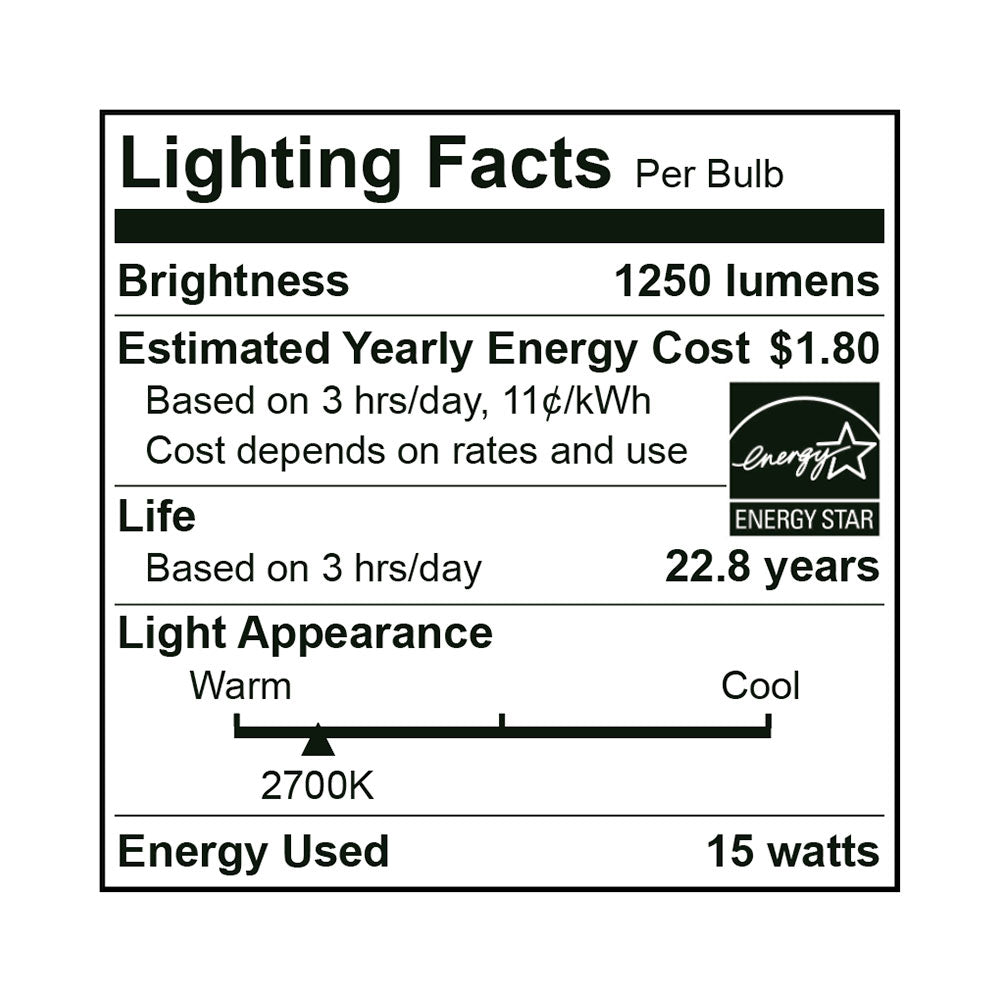 LED Par38 120W Dim Energy Star - EP38-15W6020E specification image