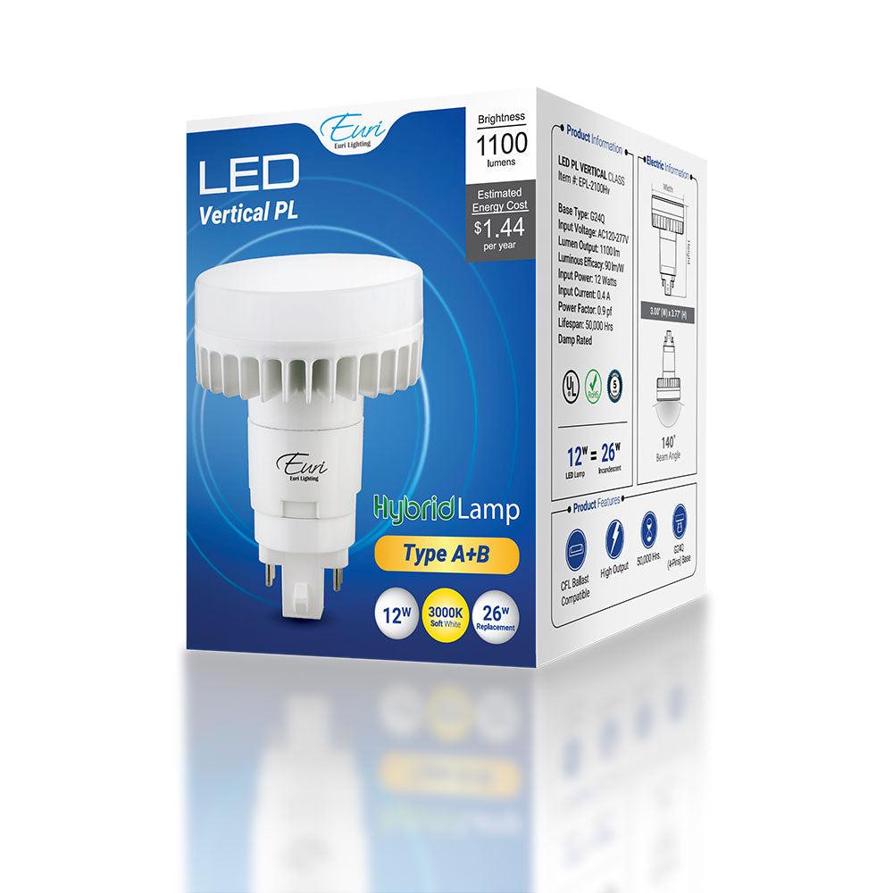 Euri Lighting Pl Vertical – Standard – 26W - EPL-2100HV packaging image