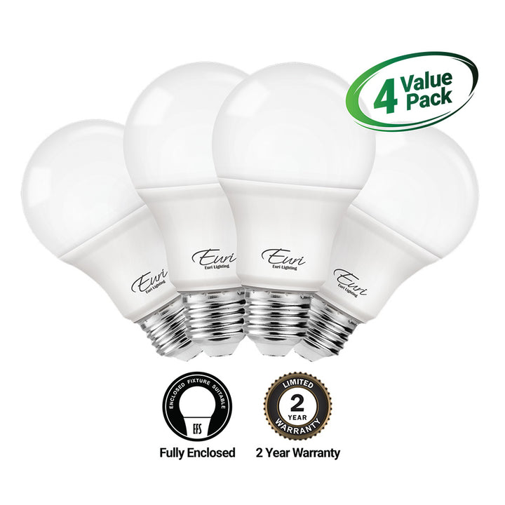 Euri Lighting A19 LED Bulb - 9W / 60W Equivalent - 2700K - EA19-6120-4 product image