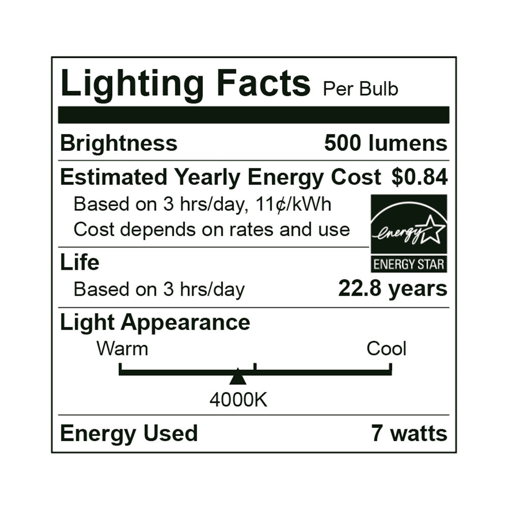 LED Par20 50W Dim Energy Star - EP20-7W6040E specification image
