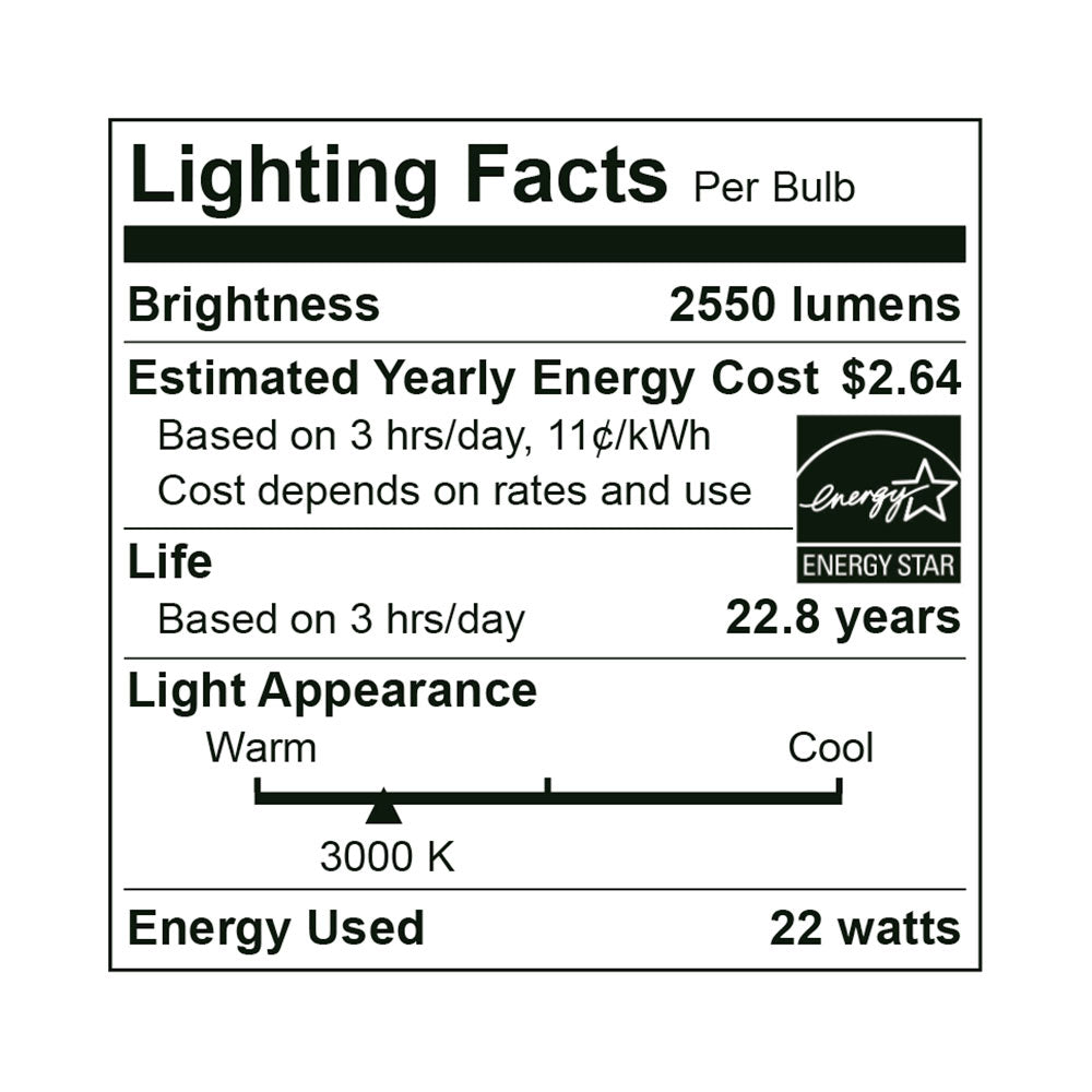 LED A21 150W Dim Energy Star - EA21-22W1000EH specification image