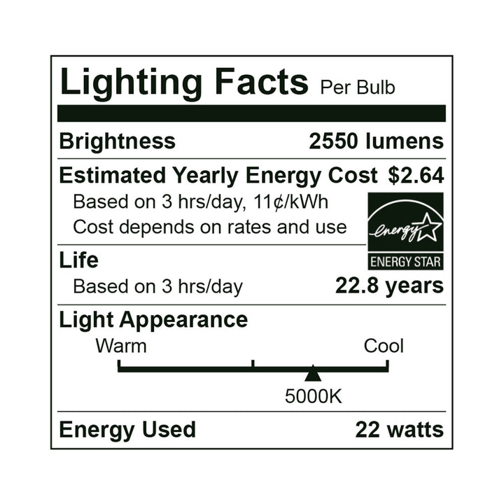 LED A21 150W Dim Energy Star - EA21-22W1050EH specification image