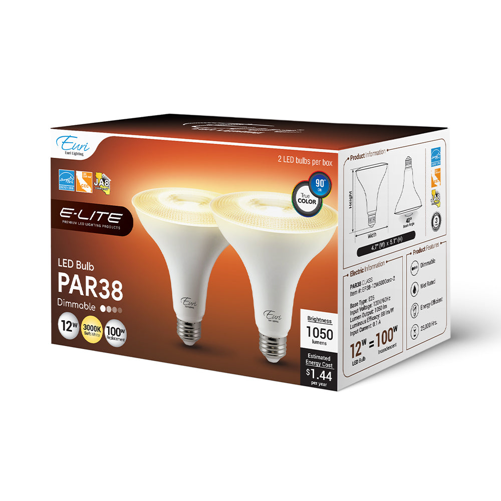LED Par38 100W Dim Energy Star CEC - EP38-12W5000CEC packaging image