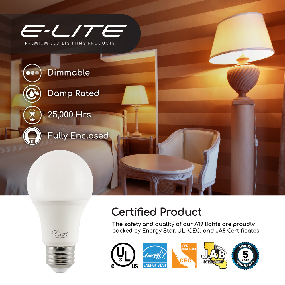 LED A19 60W Dim Energy Star CEC - EA19-5020CEC product image
