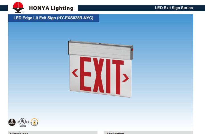 LED Exit Sign (NYC Approved) product image