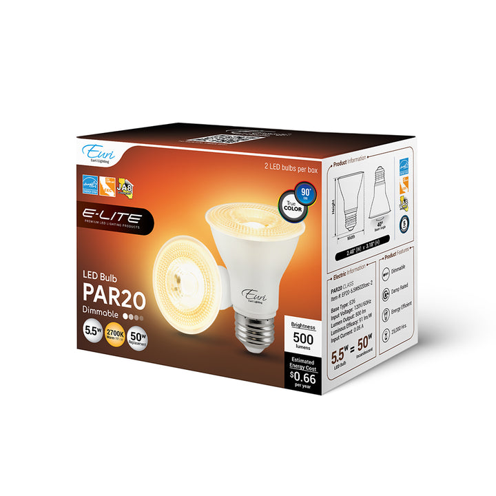 LED Par20 50W Dim Energy Star CEC - EP20-5.5W5020CEC packaging image