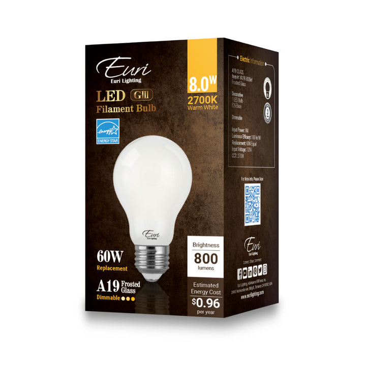 LED A19 60W Dim Energy Star - VA19-3020EF packaging image