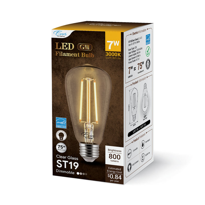 LED St19 75W Dim Energy Star - VST19-3000E packaging image