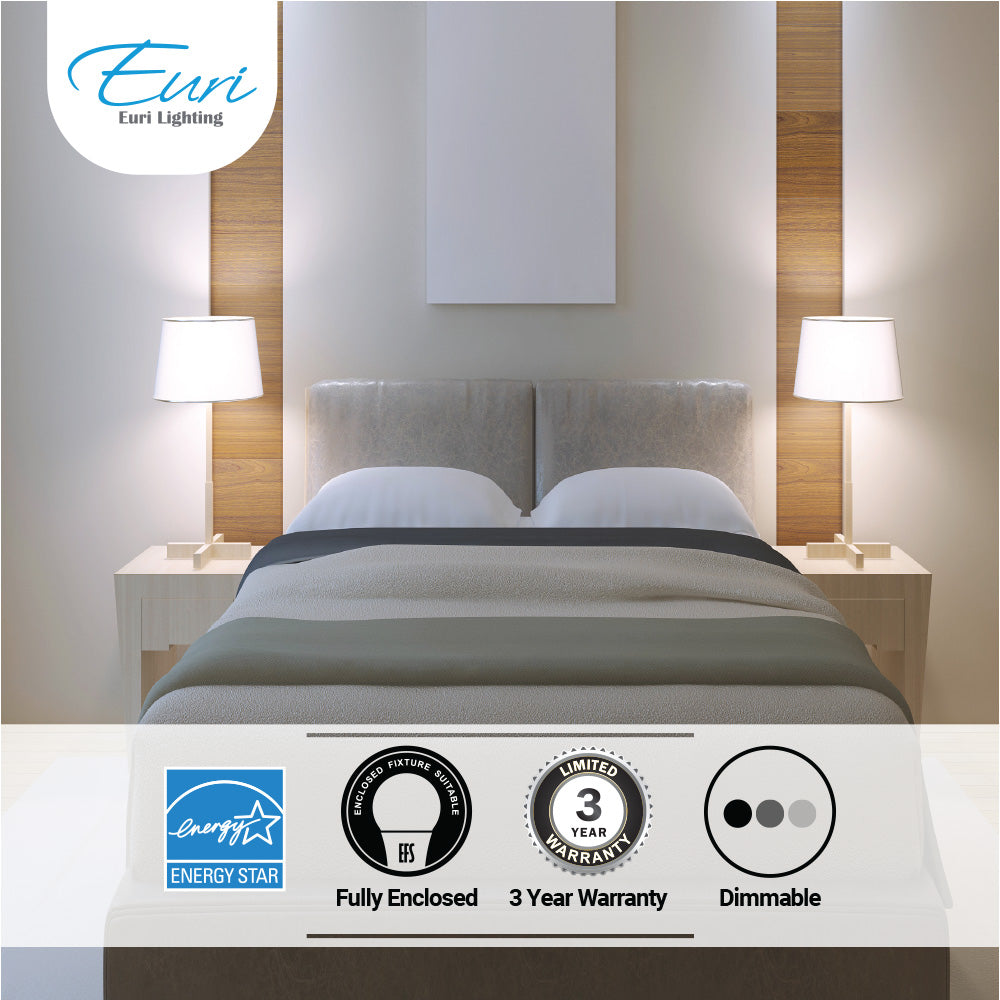 Euri Lighting A19 LED Bulb - 8W / 60W Equivalent - 2700K - EA19-6020E-4 installation view