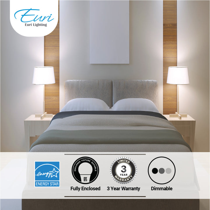 Euri Lighting A19 LED Bulb - 8W / 60W Equivalent - 2700K - EA19-6020E-4 installation view