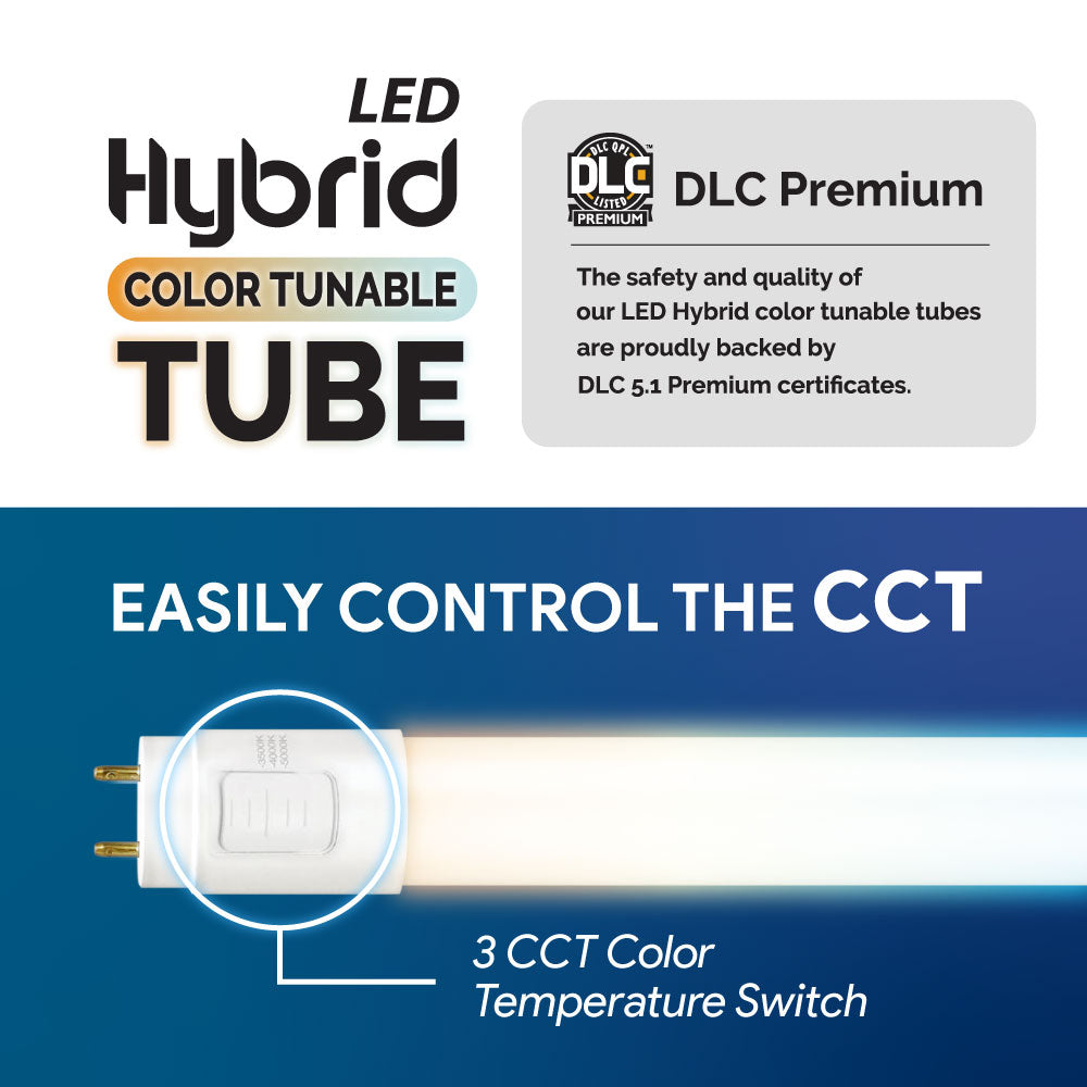 LED T8 32W Dim Dlc Type A+B - ET8-15W50SH close-up detail