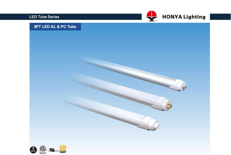 8FT LED Tube-Watt&CCT Selectable 36-48-60W Frosted installation view