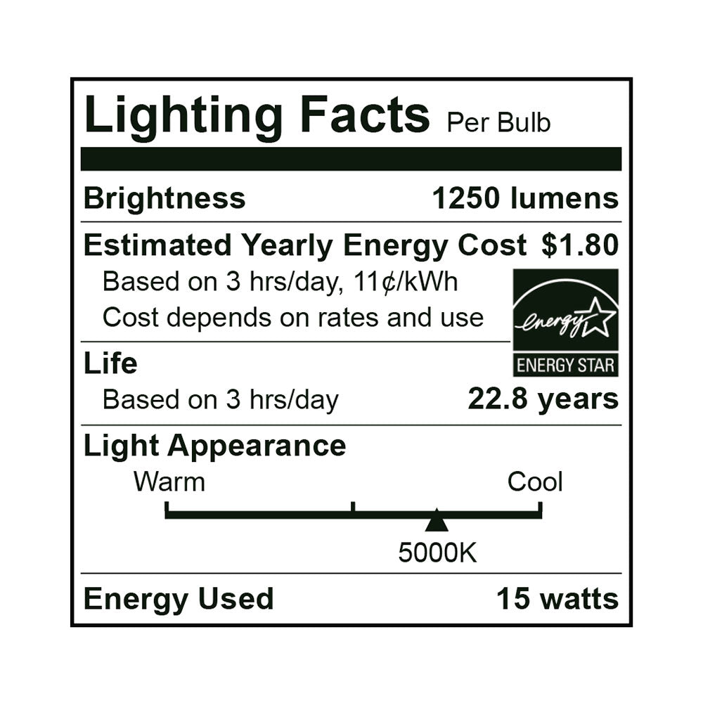 LED Par38 120W Dim Energy Star - EP38-15W6050E specification image