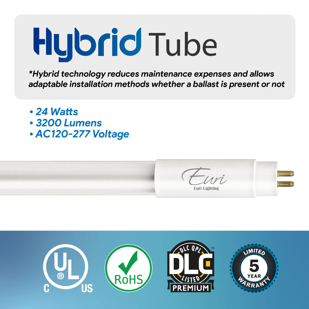 Euri Lighting LED Tube – T5 – 54W - ET5-24W304H close-up detail