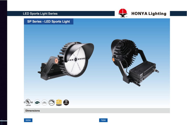 LED Sports Light 750W/600W/450W installation view