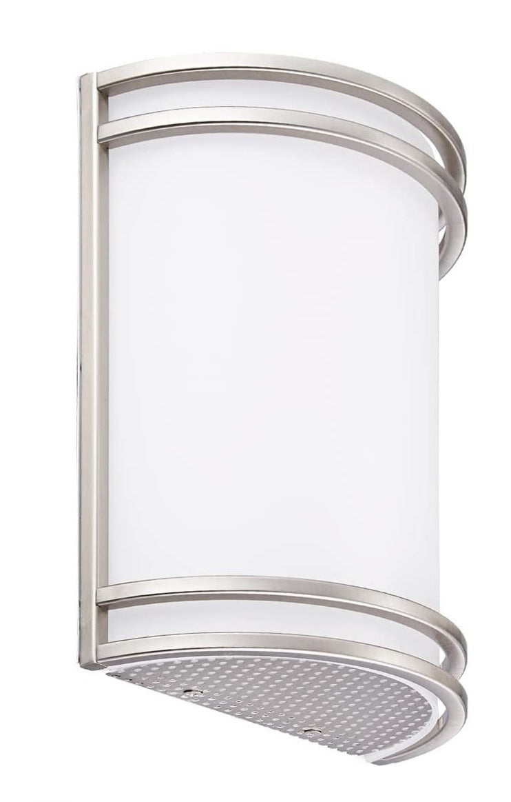 LED Wall Scone Light 10" 15W Brushed Nickle close-up detail