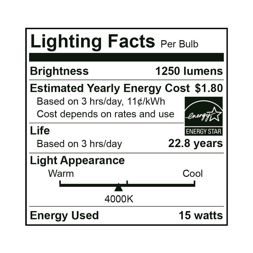 LED Par38 120W Dim Energy Star - EP38-15W6040E specification image