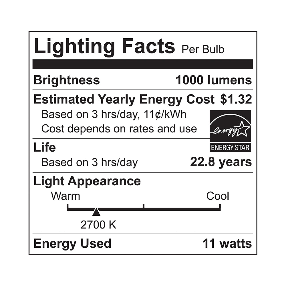 LED Br40 80W Dim CEC - EB40-11W5020CEC specification image