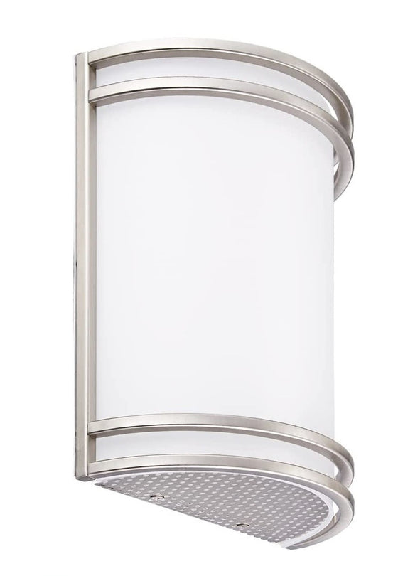 Wall Sconce – 10" – 15W – 3000K/4000K/5000K Selectable – Brushed Nickel, AC120V, 120°
