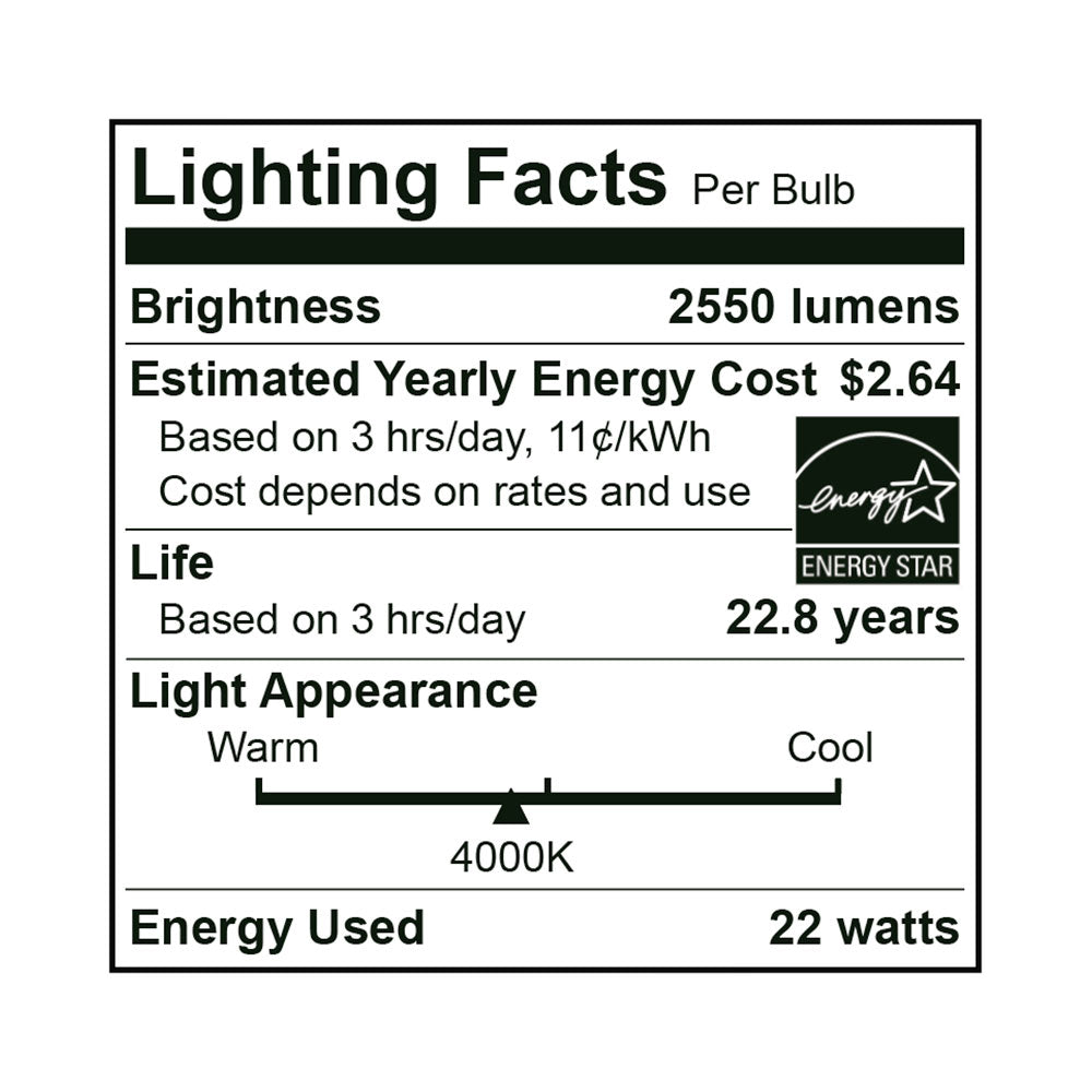 LED A21 150W Dim Energy Star - EA21-22W1040EH specification image