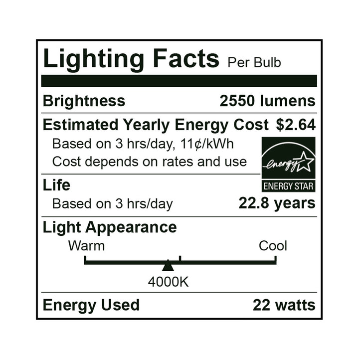 LED A21 150W Dim Energy Star - EA21-22W1040EH specification image