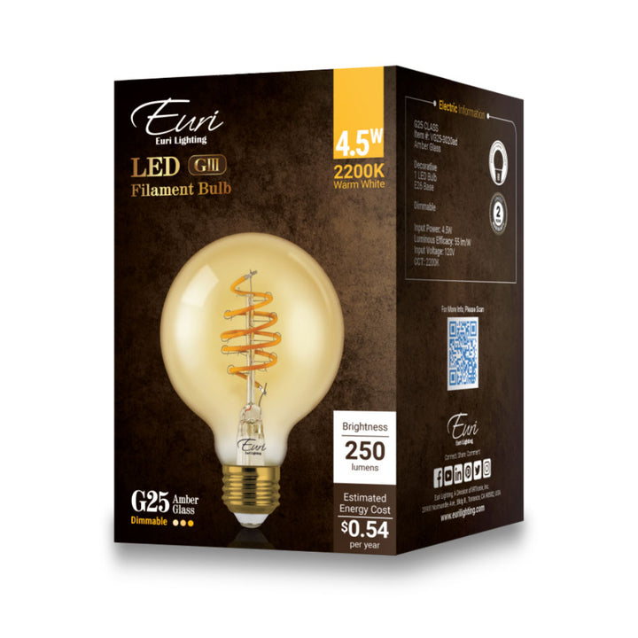 LED G25 Dim Non-Energy Star packaging image