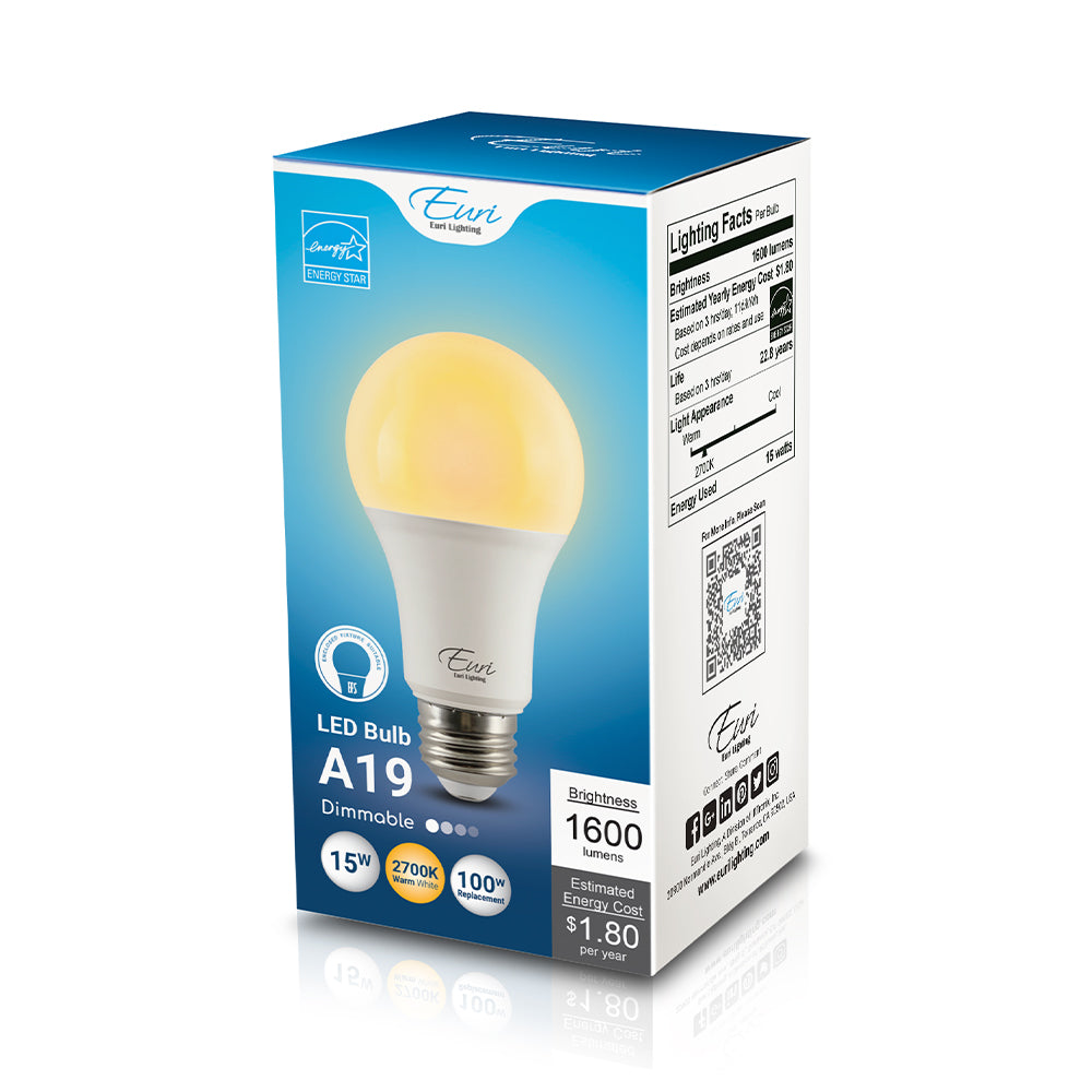 LED A19 100W Dim Energy Star - EA19-15W2020E packaging image