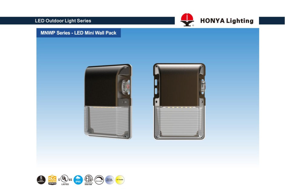 LED Mini Wall Pack 15W-20W-25W Selectable installation view