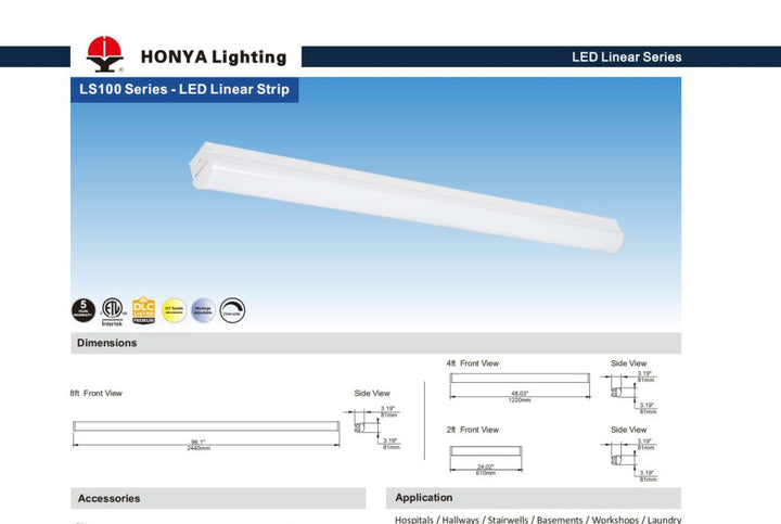 LED Linear Strip Light 2FT 20W/17W/14W/11W/8W installation view