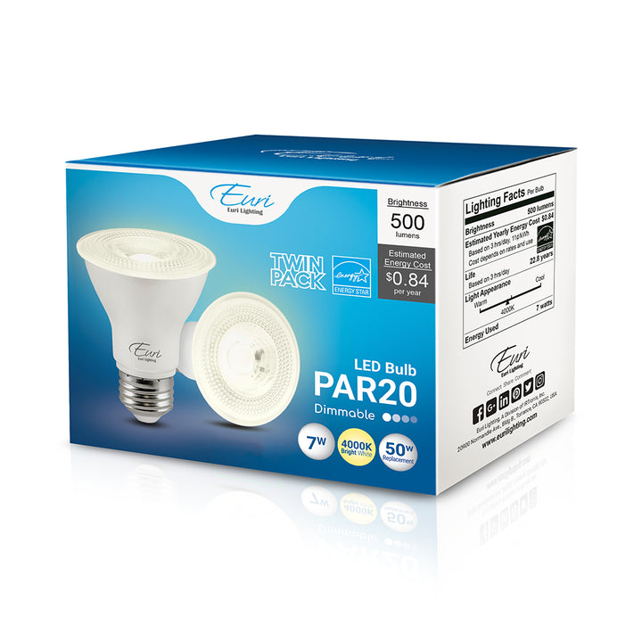 LED Par20 50W Dim Energy Star - EP20-7W6040E packaging image