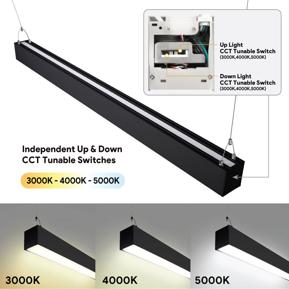 LED 4Ft Up Down Fixture 3Cct Dual Tune Dlc - EUD4-50W103SW-B product image
