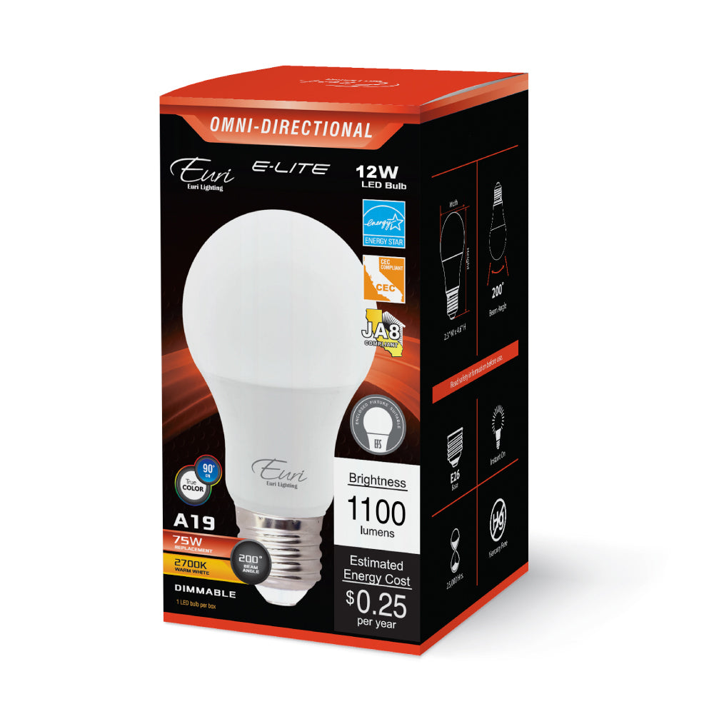 LED A19 75W Dim Energy Star CEC - EA19-5022CEC packaging image