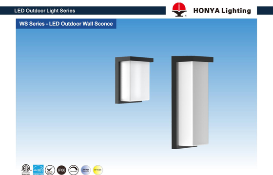 Wall Sconce – 14" H – 18W/20W/22W – 3000K/4000K/5000K Selectable – Outdoor, AC100-277V, 125°