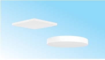 Ceiling Light – 12" – 24W – 3000K/4000K/5000K Selectable – Trimless Flush Mount, Round, AC120V