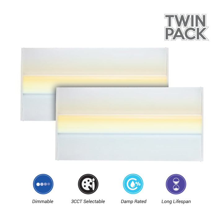 Euri Lighting Slim Troffer – 2x4 – 33W / 3000K - ETF24-50W103SW-2 close-up detail