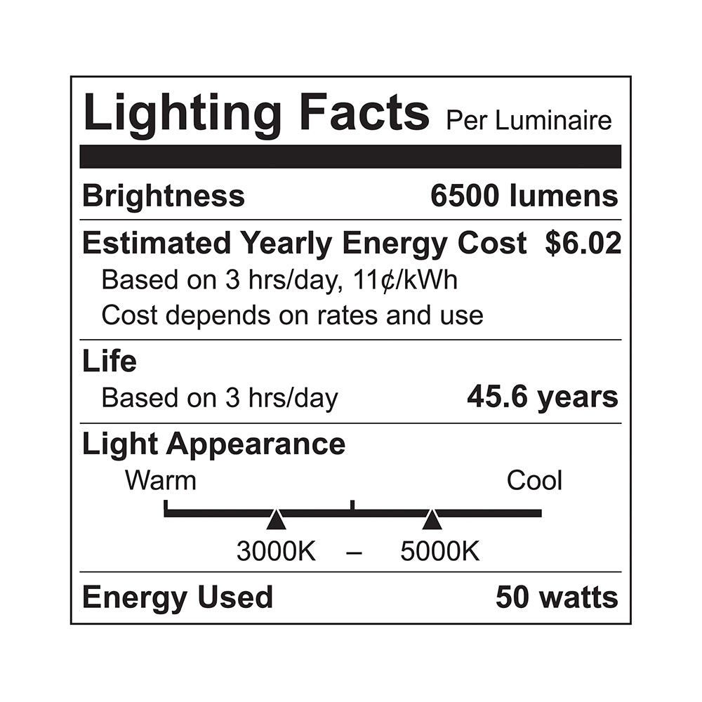 LED 4Ft Up Down Fixture 3Cct Dual Tune Dlc - EUD4-50W103SW-B specification image
