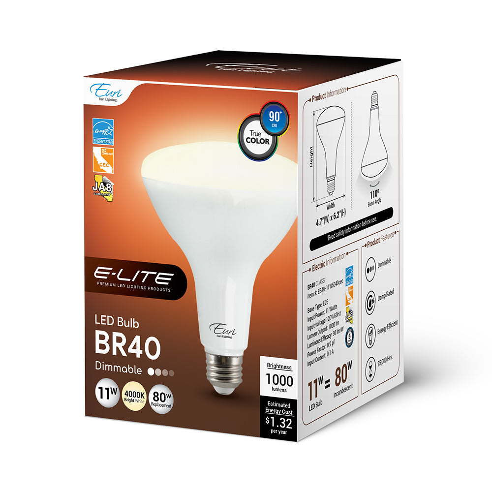 LED Br40 80W Dim CEC - EB40-11W5040CEC packaging image