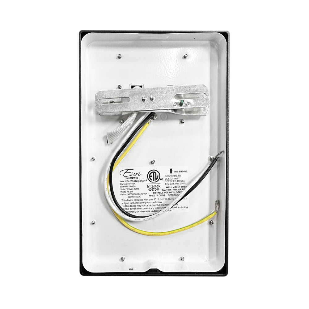 Euri Lighting Mini Wall Pack – Standard – 3000K - EOL-WL01BK-2100E product image